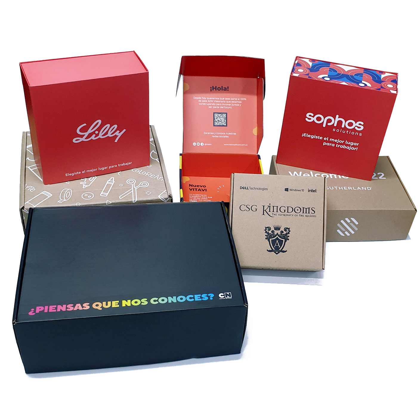 cajas plegadizas, Bolsas y etiquetas